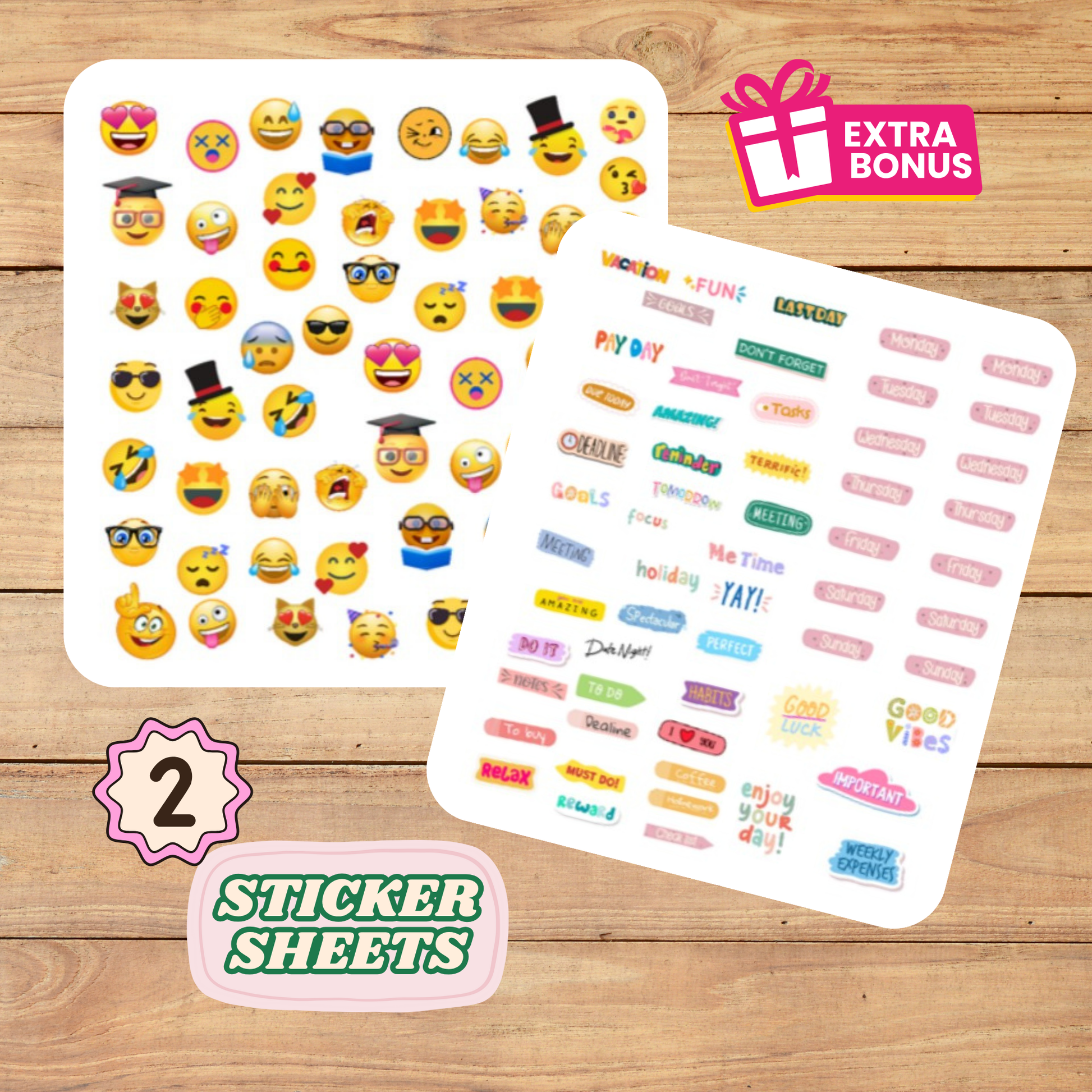 Cute A5 Notebook – 60 Pages + 2 Bonus Sticker Sheets – 5 Cover Designs Sunny Sky Studio