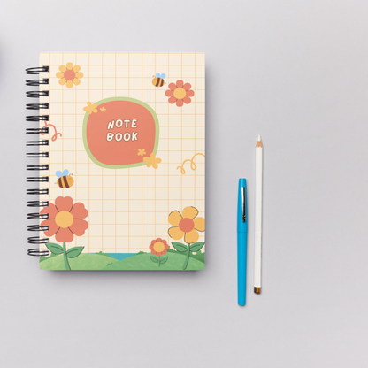 Cute A5 Notebook – 60 Pages + 2 Bonus Sticker Sheets – 5 Cover Designs Sunny Sky Studio