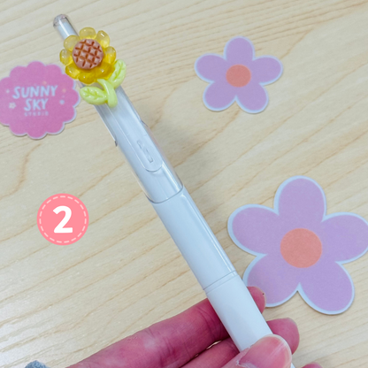Design Flower Gel Ink Pens – Smooth Writing, Aesthetic Style Sunny Sky Studio