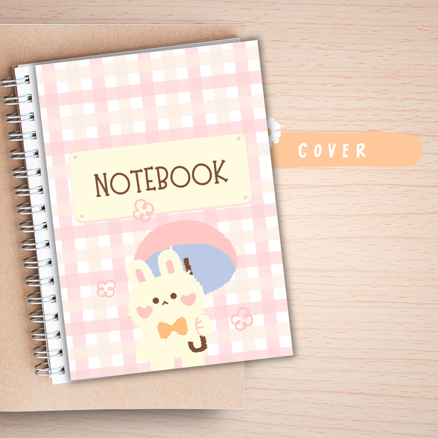 Cute A5 Notebook – 60 Pages + 2 Bonus Sticker Sheets – 5 Cover Designs Sunny Sky Studio