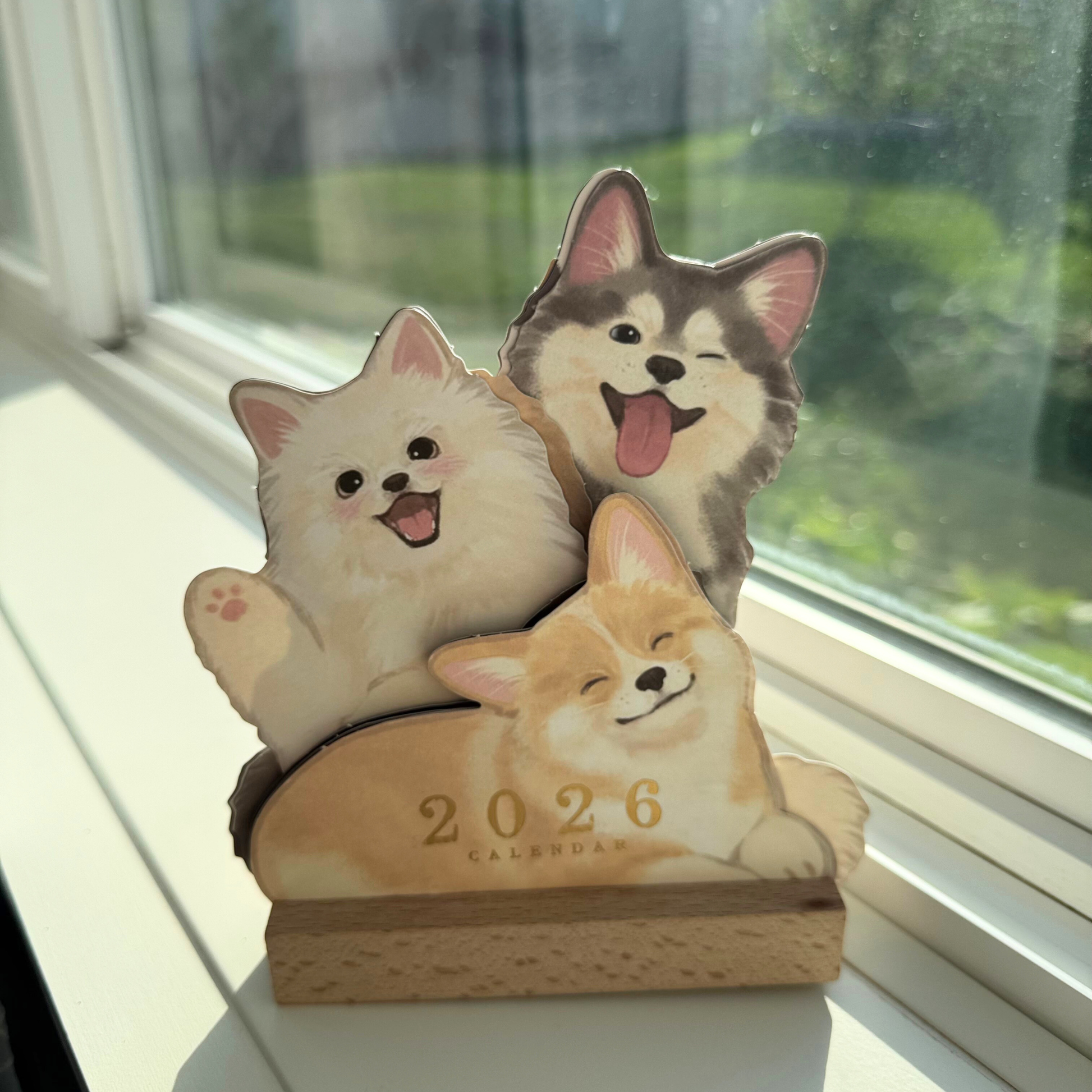 3D Dogs Desk Calendar Sunny Sky Studio