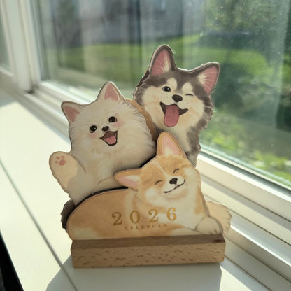 3D Dogs Desk Calendar Sunny Sky Studio