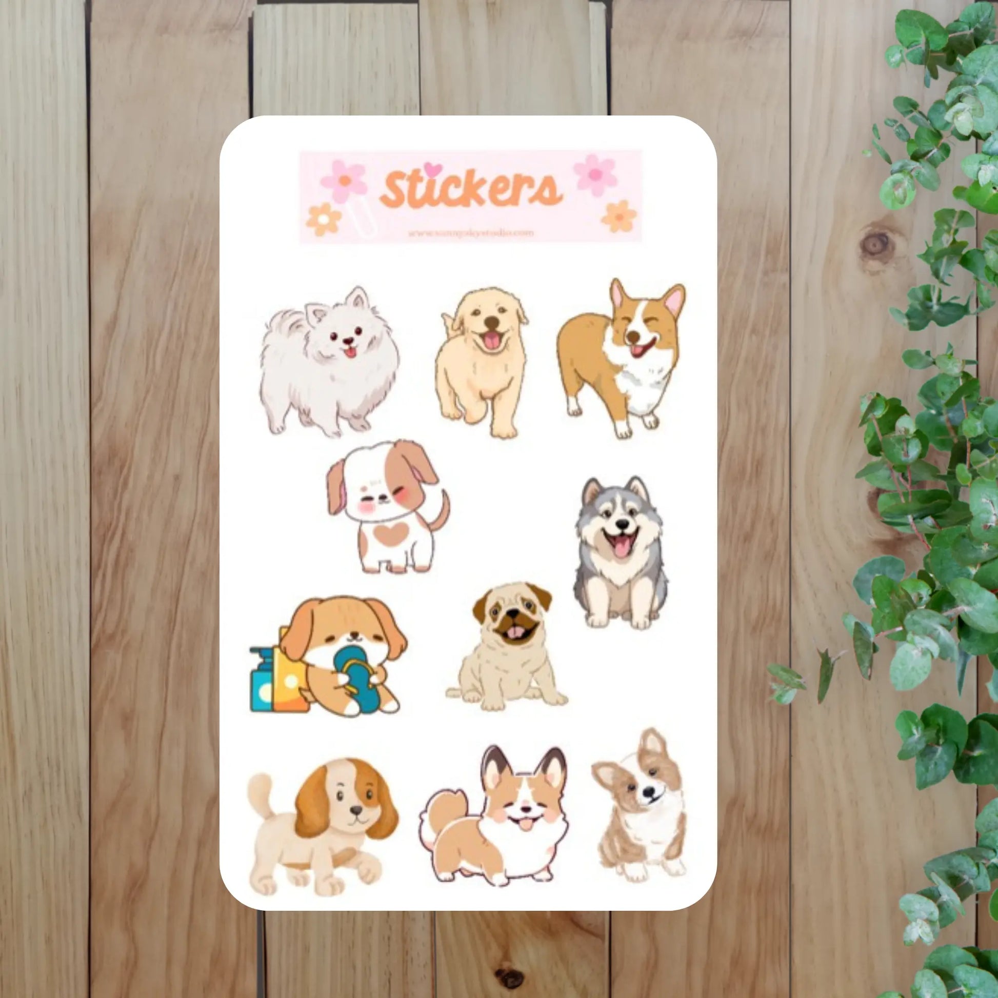 Dogs Sticker Sheet Sunny Sky Studio