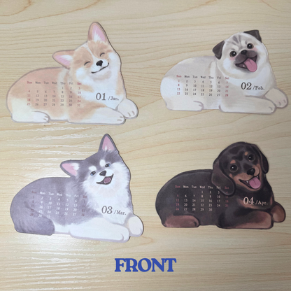 3D Dogs Desk Calendar Sunny Sky Studio