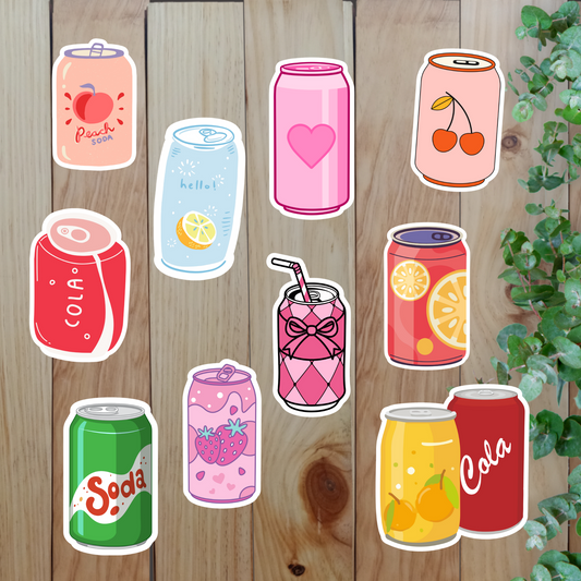 Soda Can Stickers (20 pieces) Sunny Sky Studio
