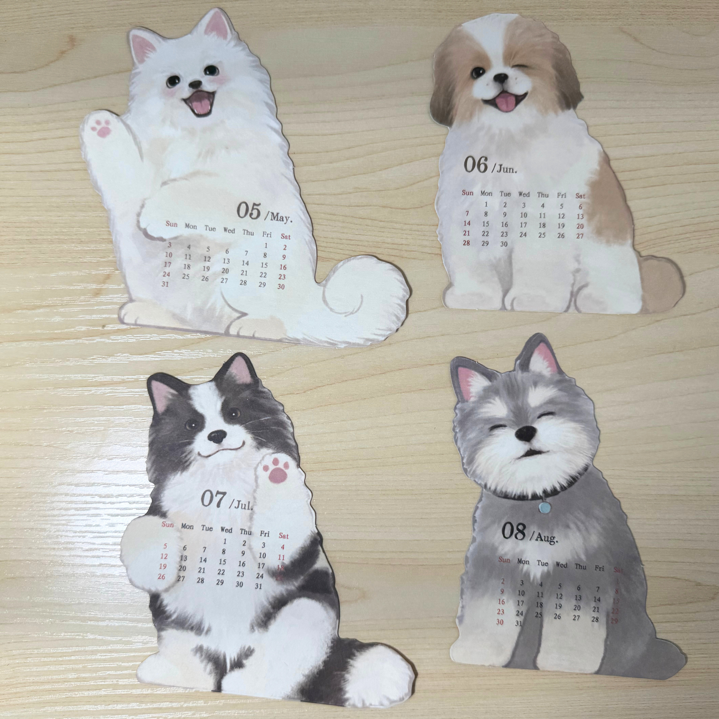 3D Dogs Desk Calendar Sunny Sky Studio