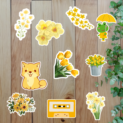 Bright Yellow Stickers (20 pieces) Sunny Sky Studio