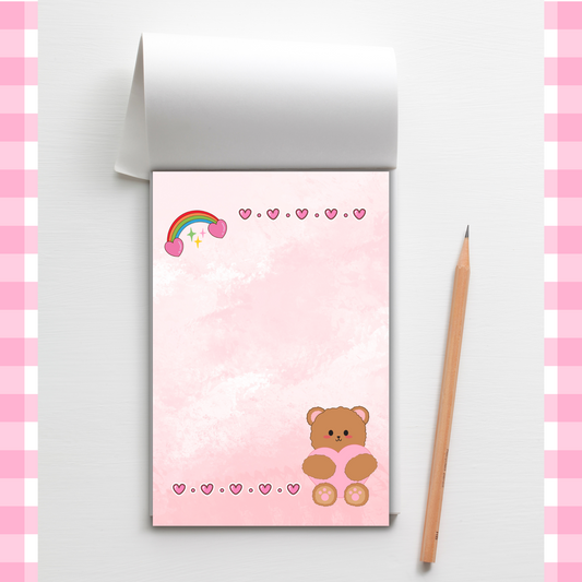 Sweetheart Bear | Compact 4x6 in Notepad with 50 Pages Sunny Sky Studio