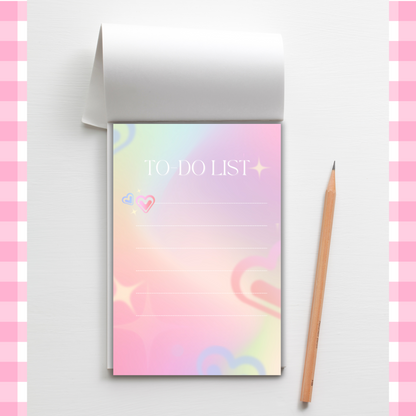 Blush Rainbow List | Compact 4x6 in Notepad with 50 Pages Sunny Sky Studio