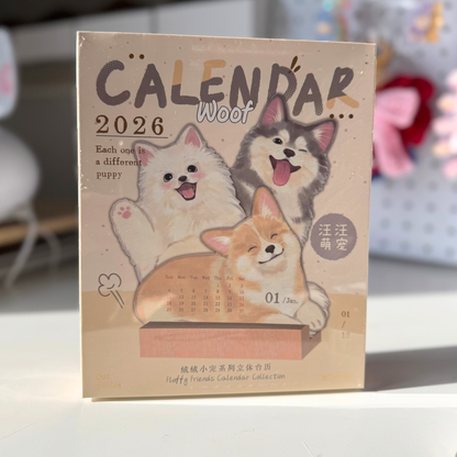 3D Dogs Desk Calendar Sunny Sky Studio