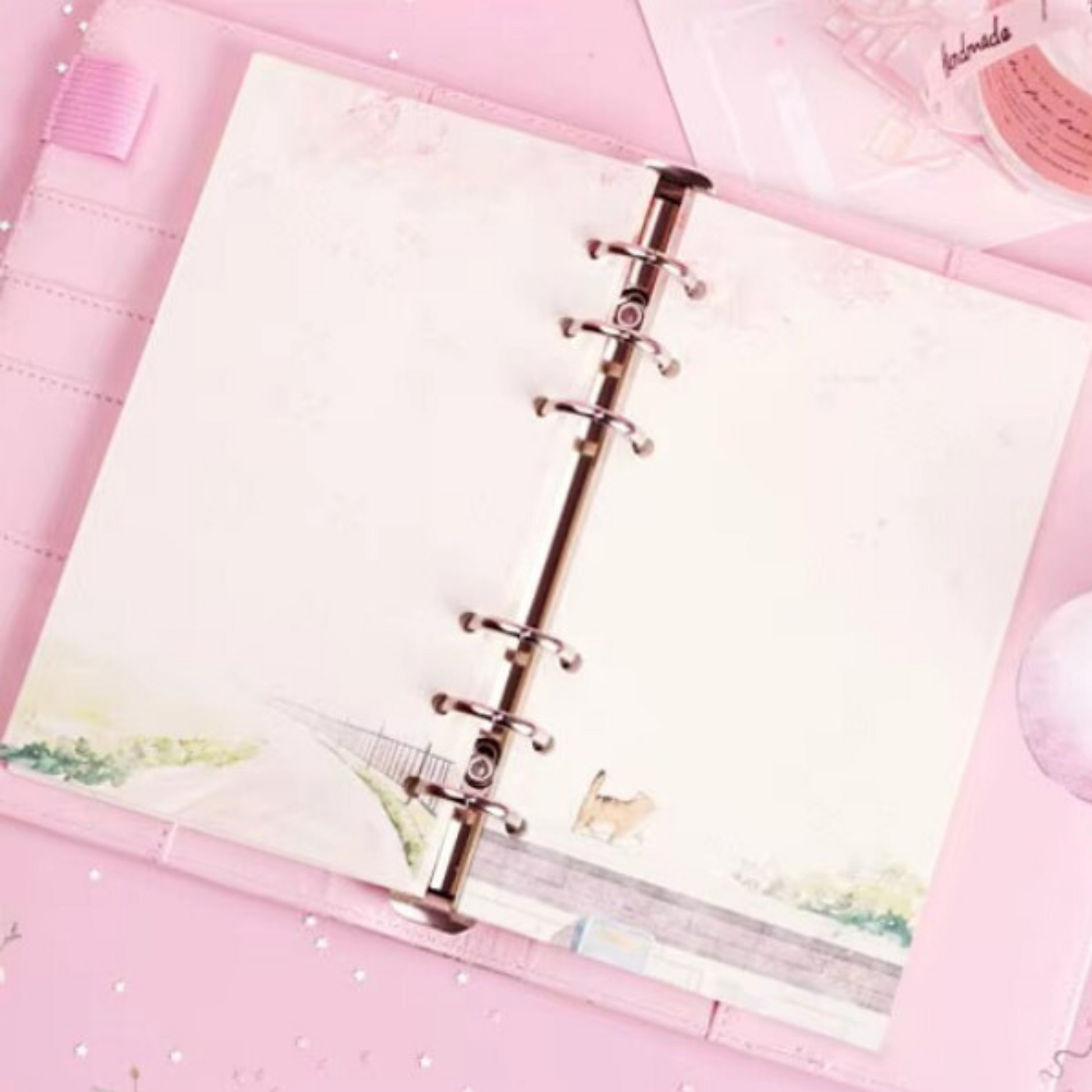 Creative Korean Cherry Blossom Gift Set – A6 Hardcover Notepad Sunny Sky Studio