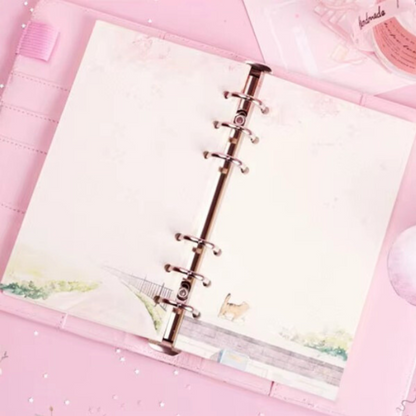 Creative Korean Cherry Blossom Gift Set – A6 Hardcover Notepad Sunny Sky Studio