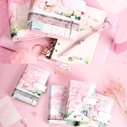 Creative Korean Cherry Blossom Gift Set – A6 Hardcover Notepad Sunny Sky Studio