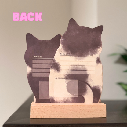 3D Cat Desk Calendar 2026 – Kawaii Wooden Sunny Sky Studio