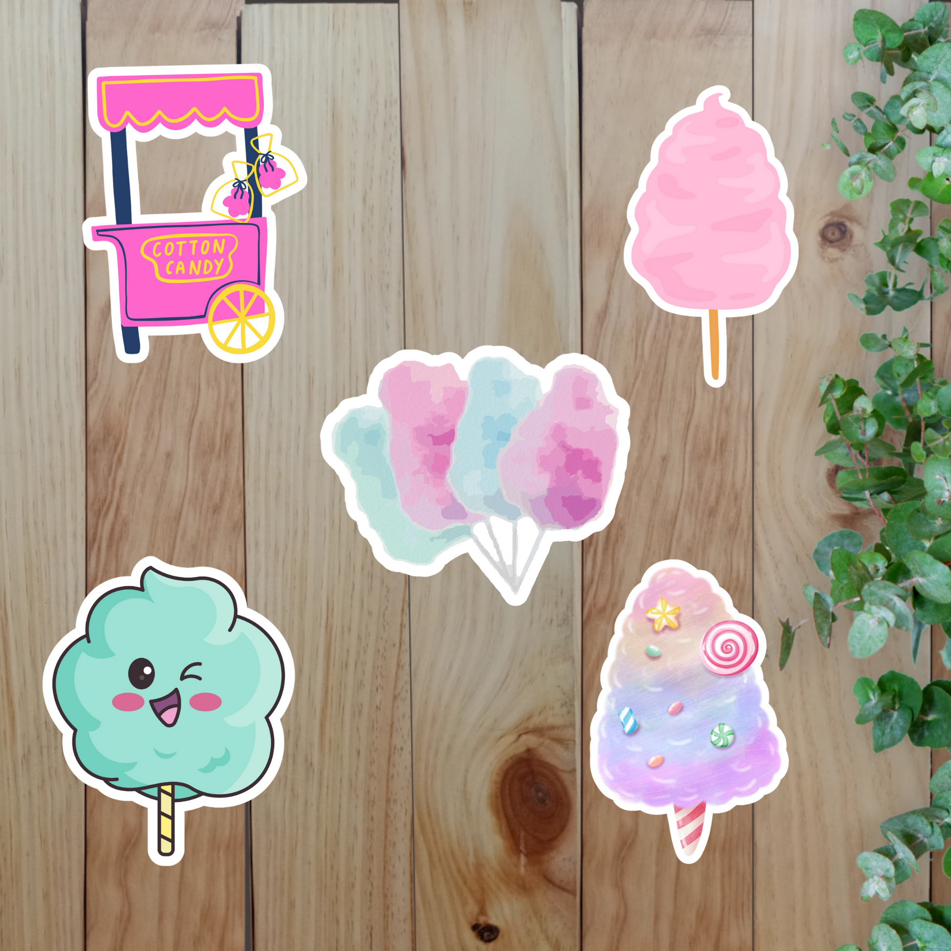 Sweet Cotton Candy Stickers (20-Piece) Sunny Sky Studio