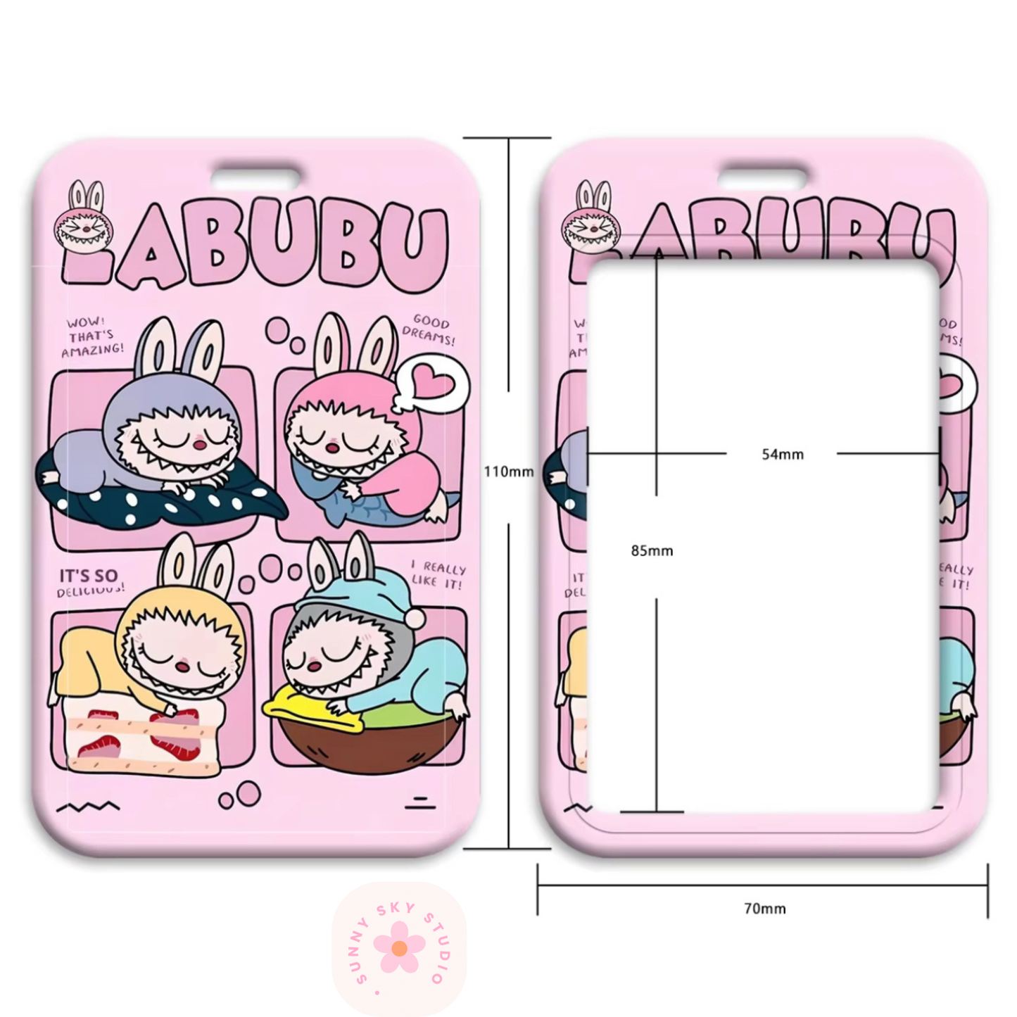 Kawaii Card Holder Keychain, Phone Strap Lanyard for ID, Cards & Keys 1 Sunny Sky Studio