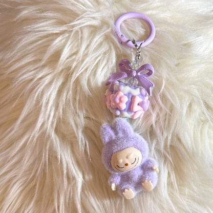 Mini Plush Cartoon Keychain - PURPLE Sunny Sky Studio