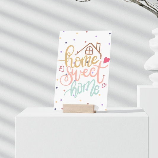 Home Sweet Home Postcard – Cozy Housewarming Greeting Card, New Home Gift, Warm & Welcoming Sunny Sky Studio