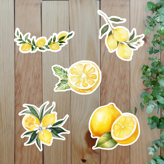 Fresh Lemon Stickers (20-Piece) Sunny Sky Studio