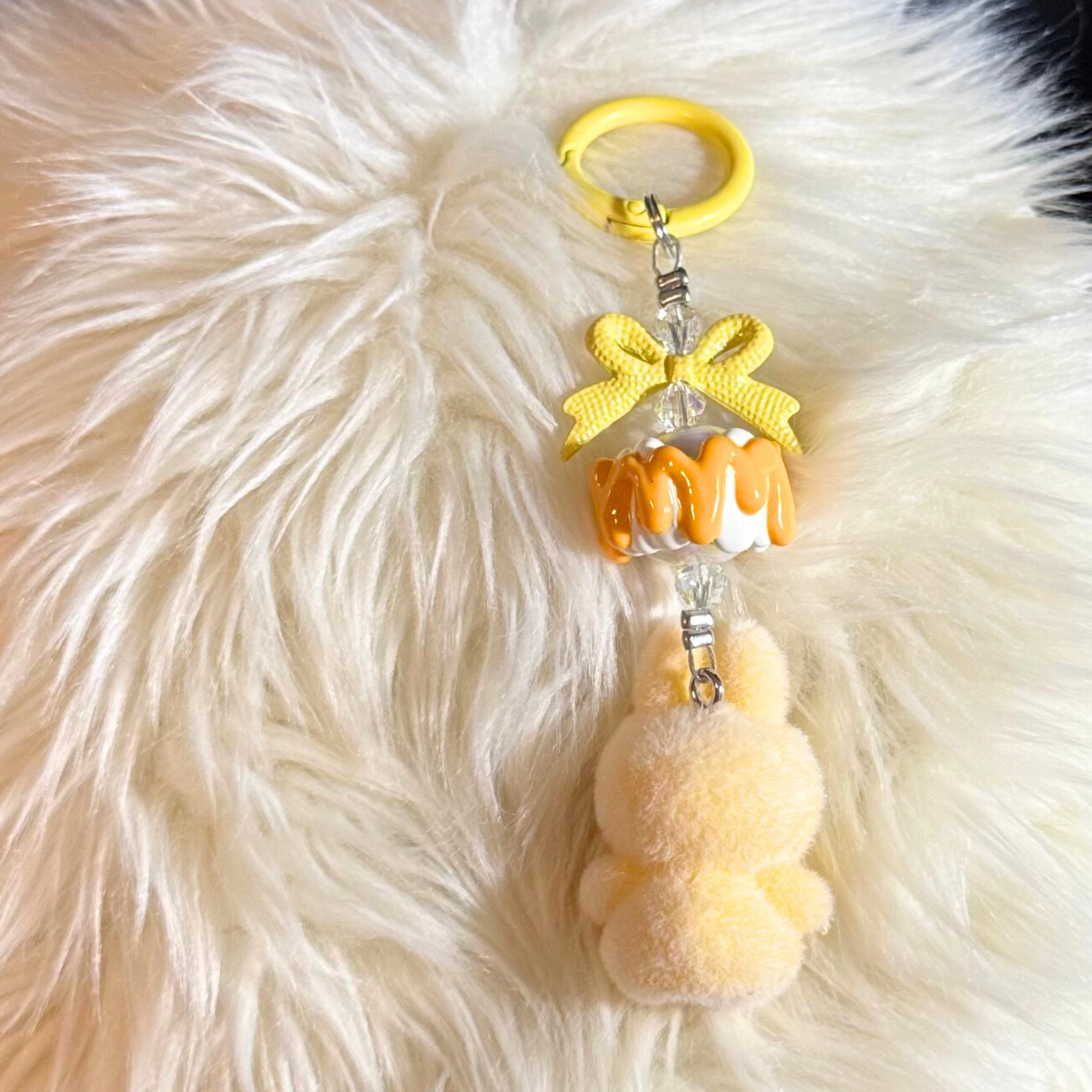 Mini Plush Cartoon Keychain - YELLOW Sunny Sky Studio