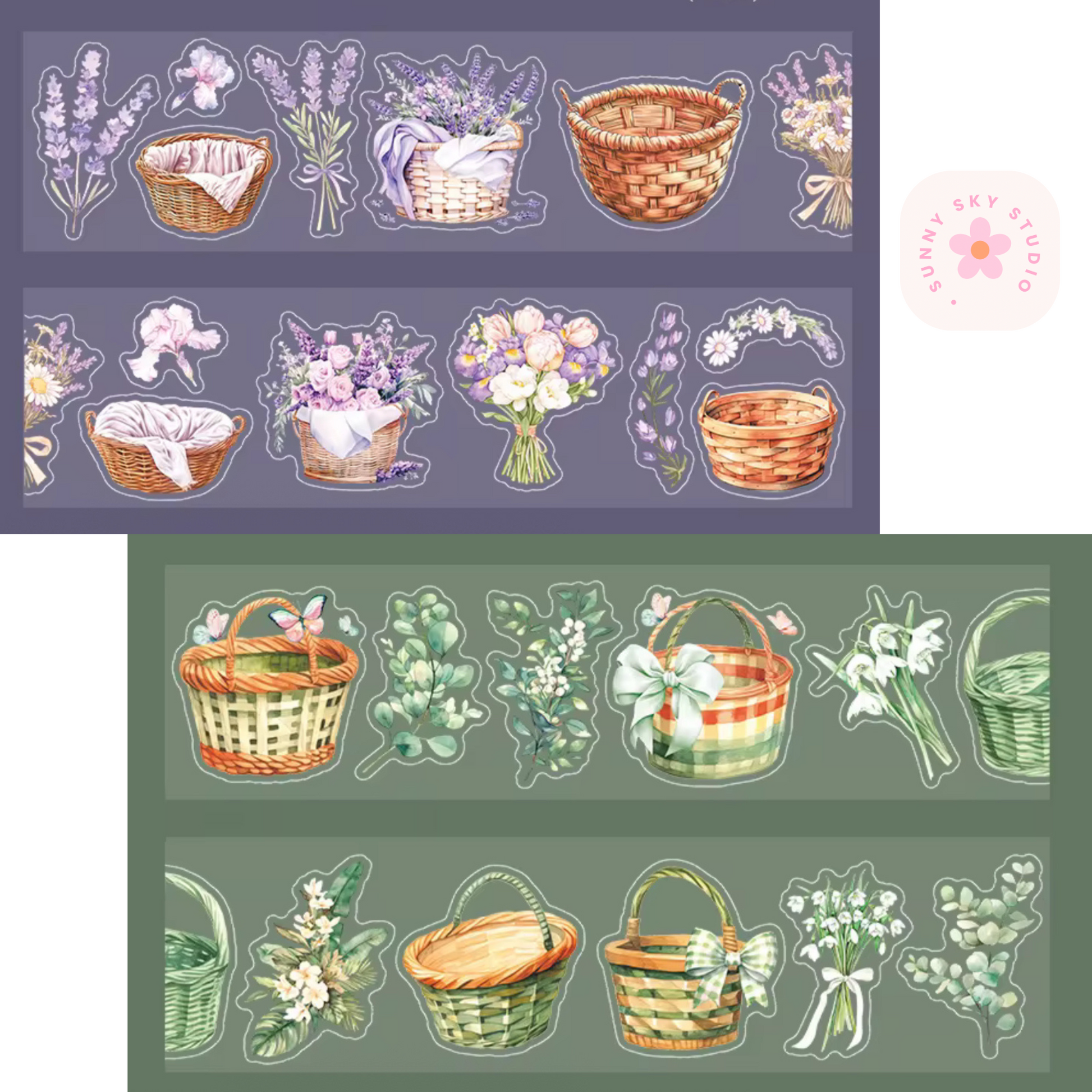 6 Rolls Washi Tape – Flower Picking Sunny Sky Studio