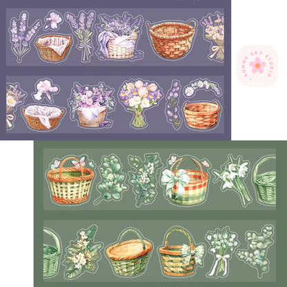 Floral Washi Tape Set:  6 ROLLS Sunny Sky Studio