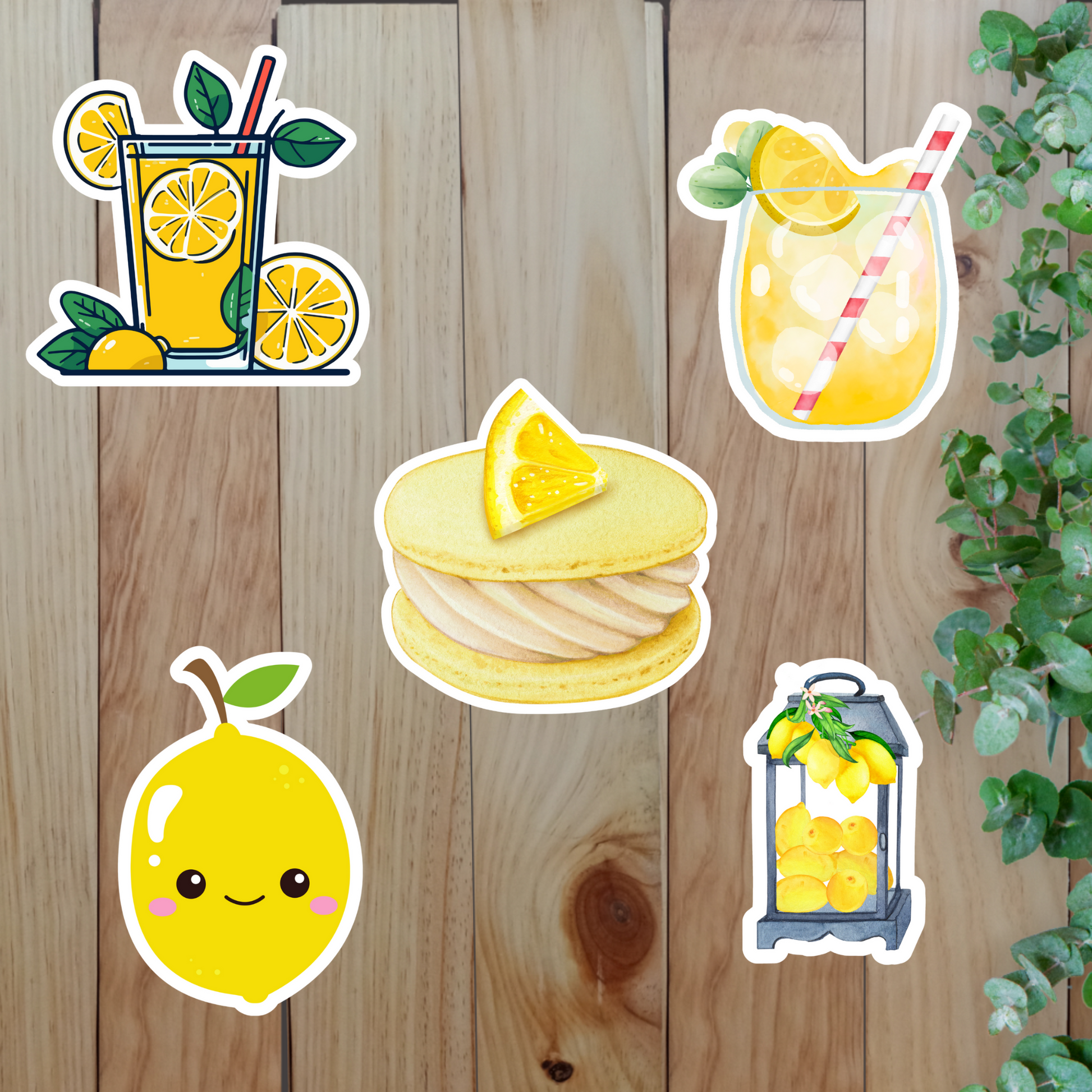 Fresh Lemon Stickers (20-Piece) Sunny Sky Studio