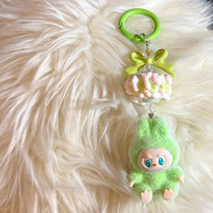 Mini Plush Cartoon Keychain - GREEN Sunny Sky Studio