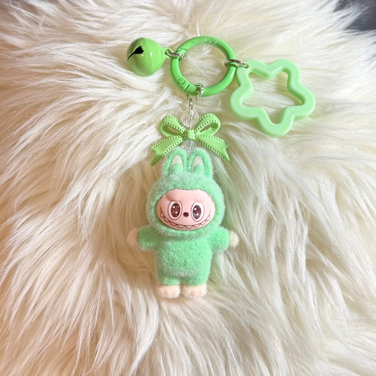 Cartoon Mini Plush Keychain - GREEN Sunny Sky Studio