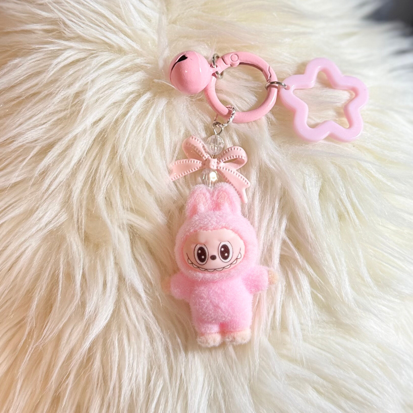 Cartoon Mini Plush Keychain - PINK Sunny Sky Studio