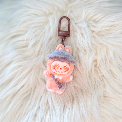 Kawaii Plush Bunny Beaded Keychain - CHOCOLATE Sunny Sky Studio