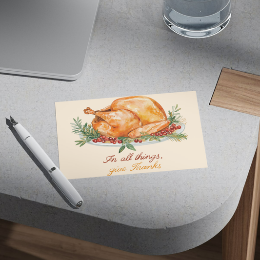 Thanksgiving 6x4 Postcard – Autumn Harvest Greeting Card, Gratitude & Family Celebration, Fall Decor Sunny Sky Studio