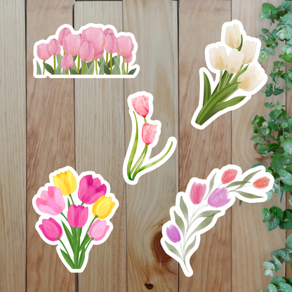 Charming Tulip Stickers  (20-Piece) Sunny Sky Studio