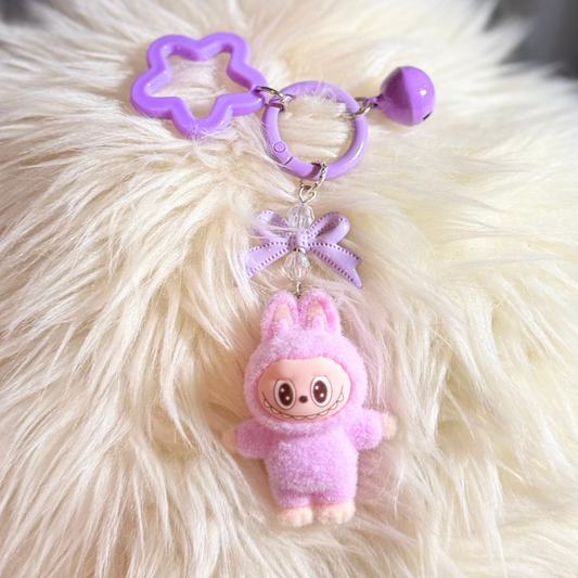 Cartoon Mini Plush Keychain - PURPLE Sunny Sky Studio