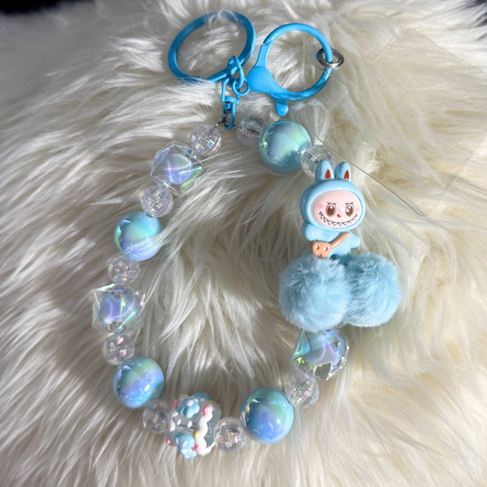 BLUE Cartoon Beads Keychain Sunny Sky Studio