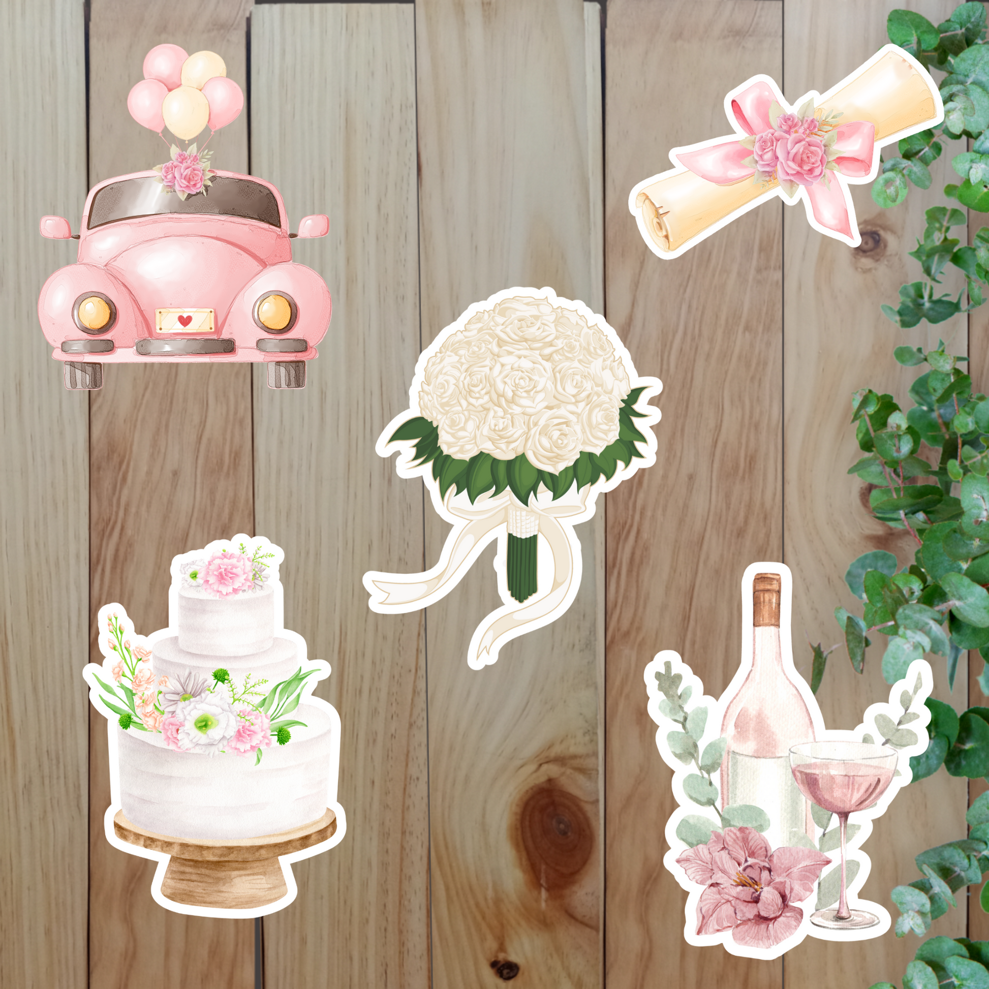 Wedding Sticker (20-Piece) Sunny Sky Studio