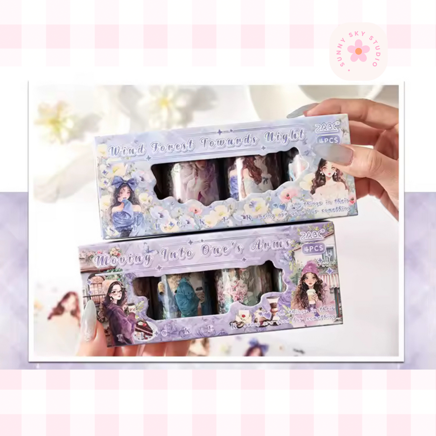 4 Rolls Decorative PET Tape Set Sunny Sky Studio