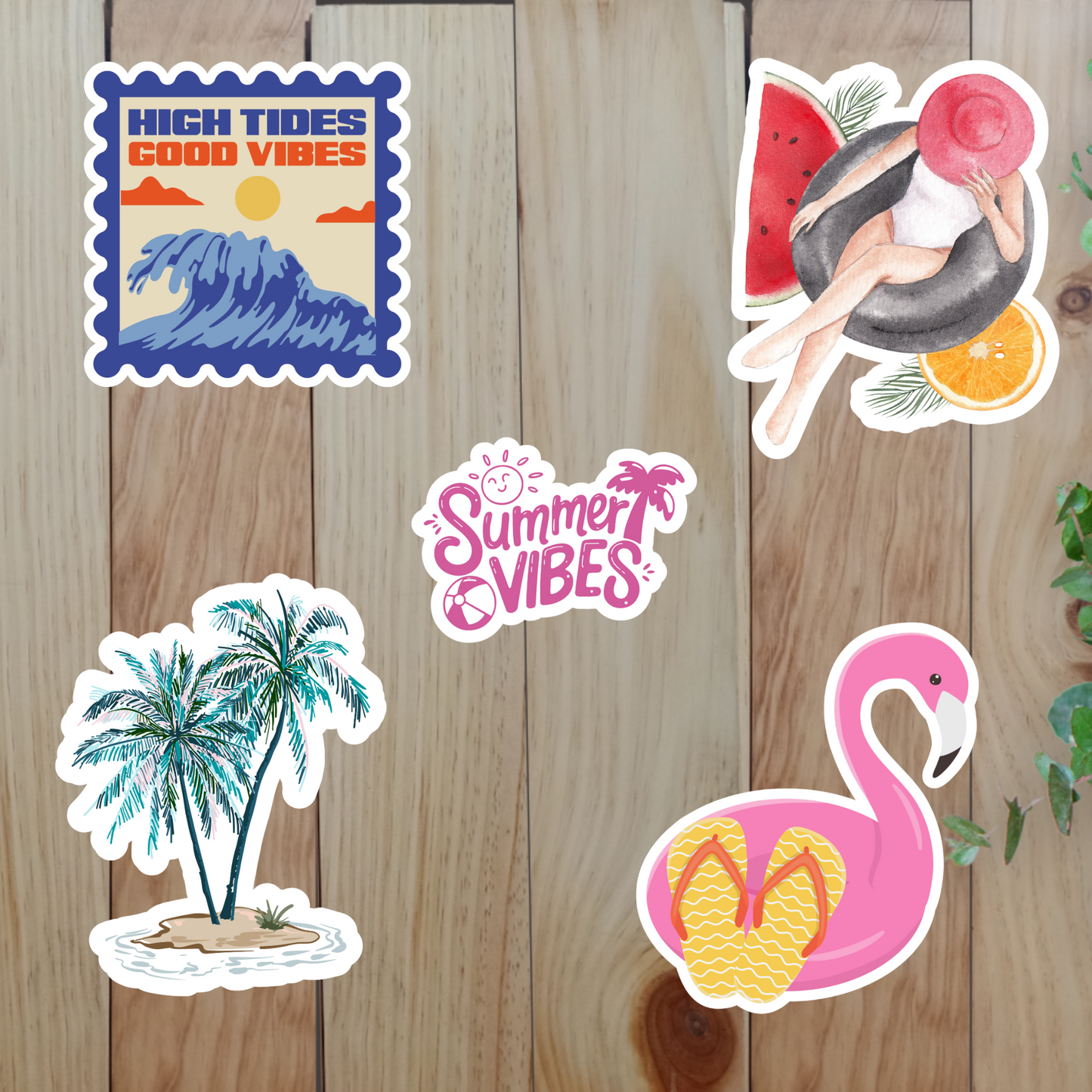 Ocean Vibes Stickers (20-Piece) Sunny Sky Studio