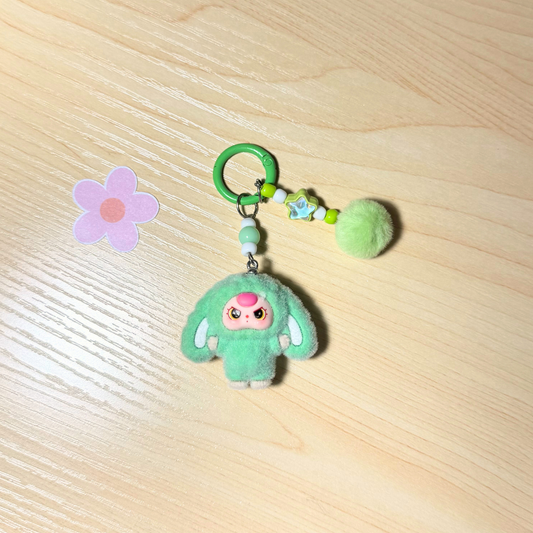 GREEN - Kawaii Plush Bunny Keychain Sunny Sky Studio