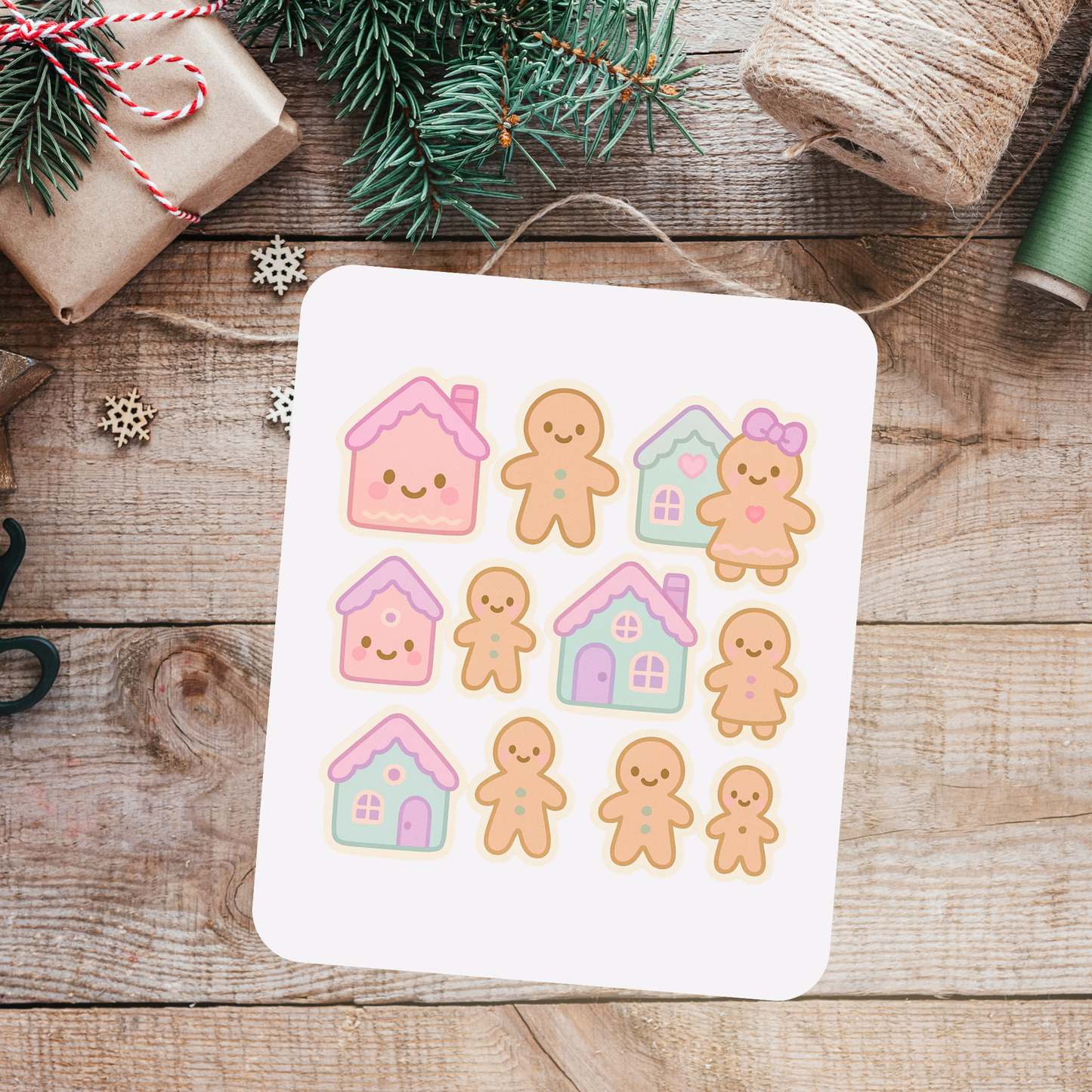 Kawaii Christmas Sticker Sheet 5 Sunny Sky Studio