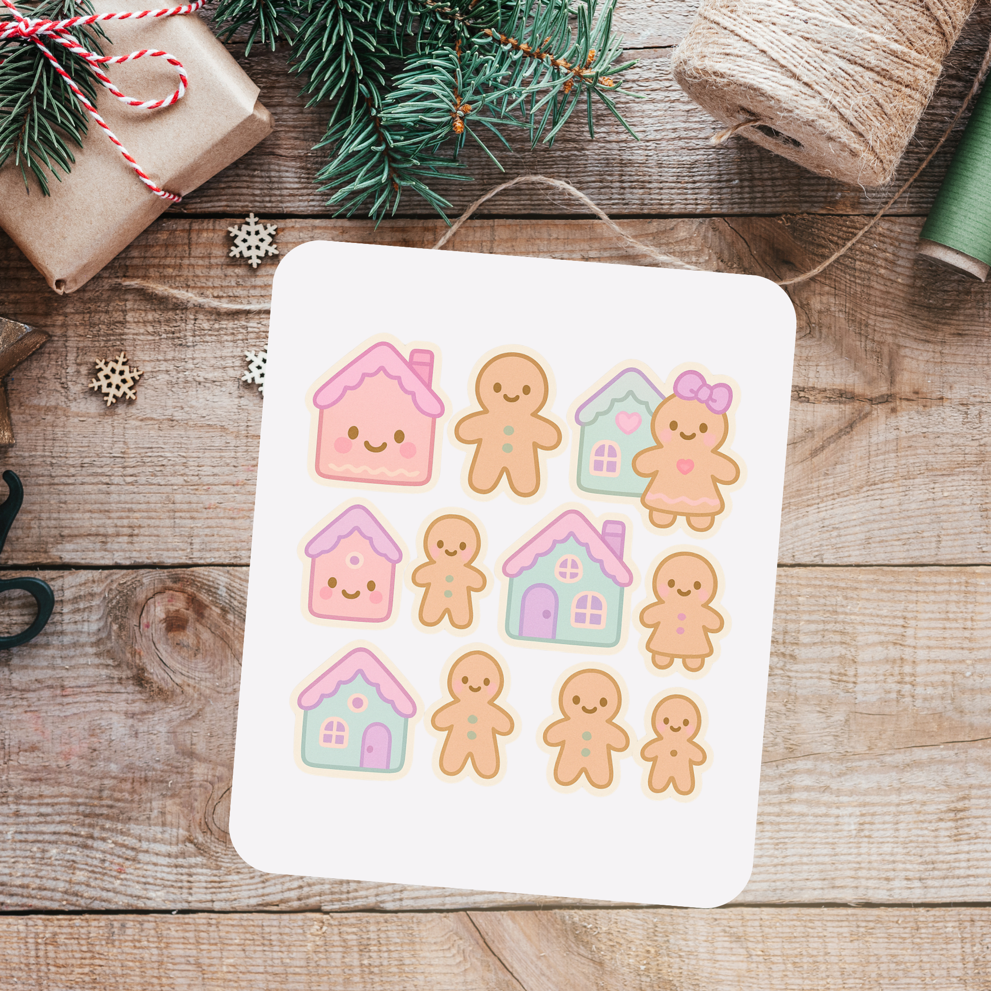 Kawaii Christmas Sticker Sheet 5 Sunny Sky Studio