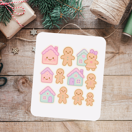 Kawaii Christmas Sticker Sheet 5 Sunny Sky Studio