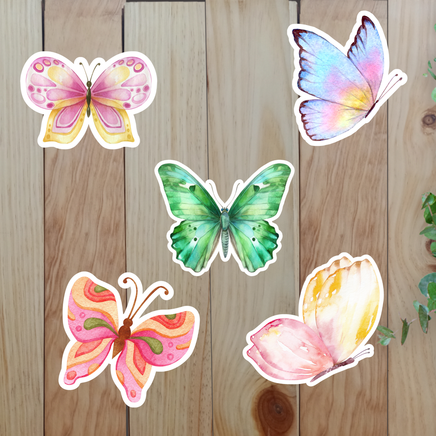 Whimsical Butterfly Stickers (20-Piece) Sunny Sky Studio