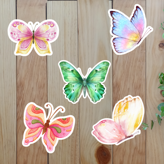 Whimsical Butterfly Stickers (20-Piece) Sunny Sky Studio