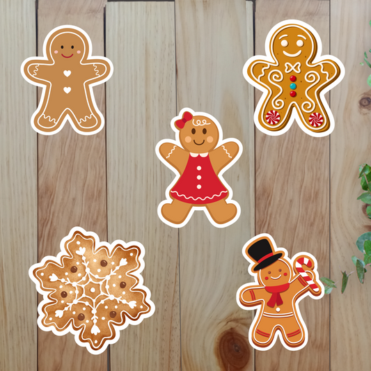 Gingerbread Stickers (20-Piece) Sunny Sky Studio