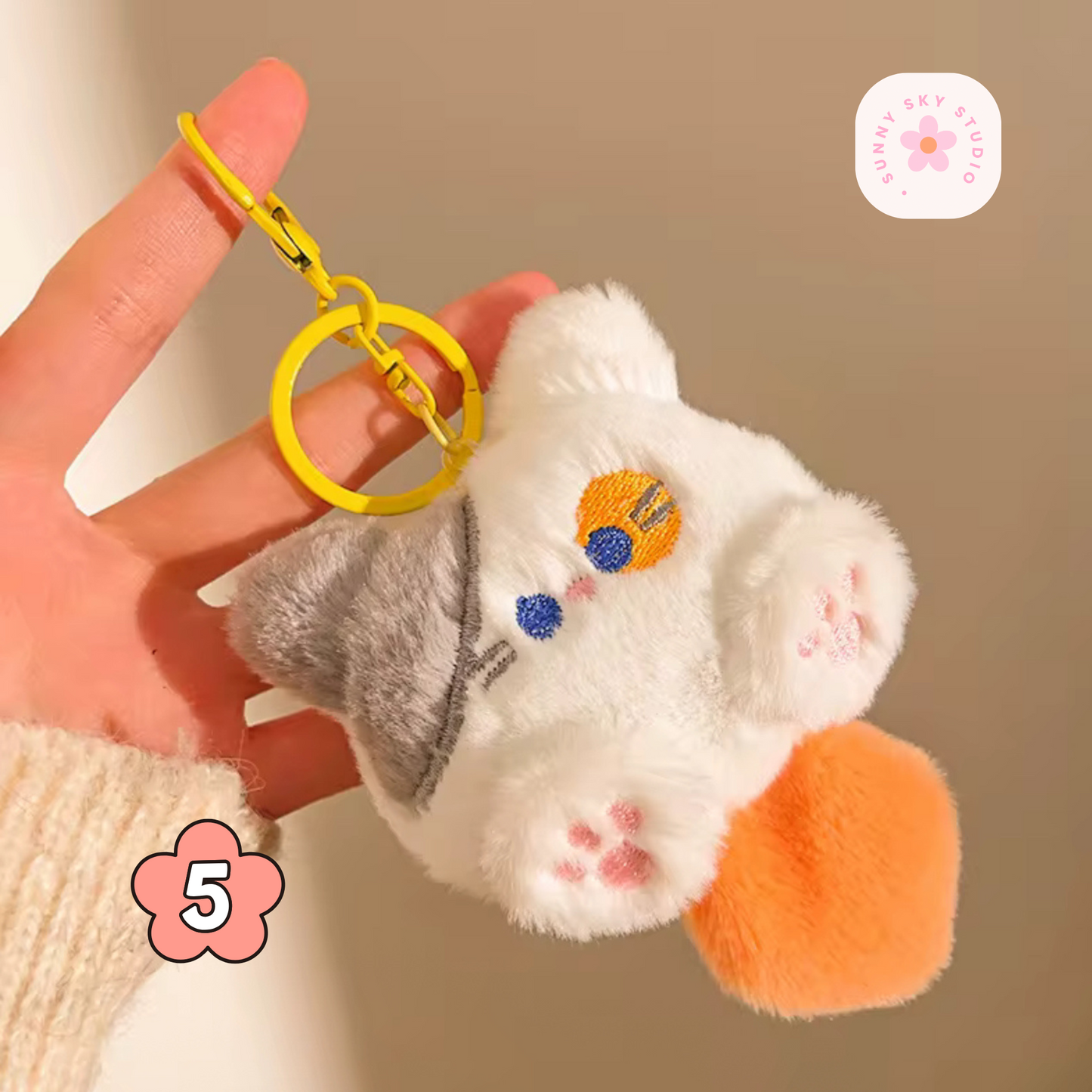 Kawaii Plush Keychain - ORGANGE CAT Sunny Sky Studio