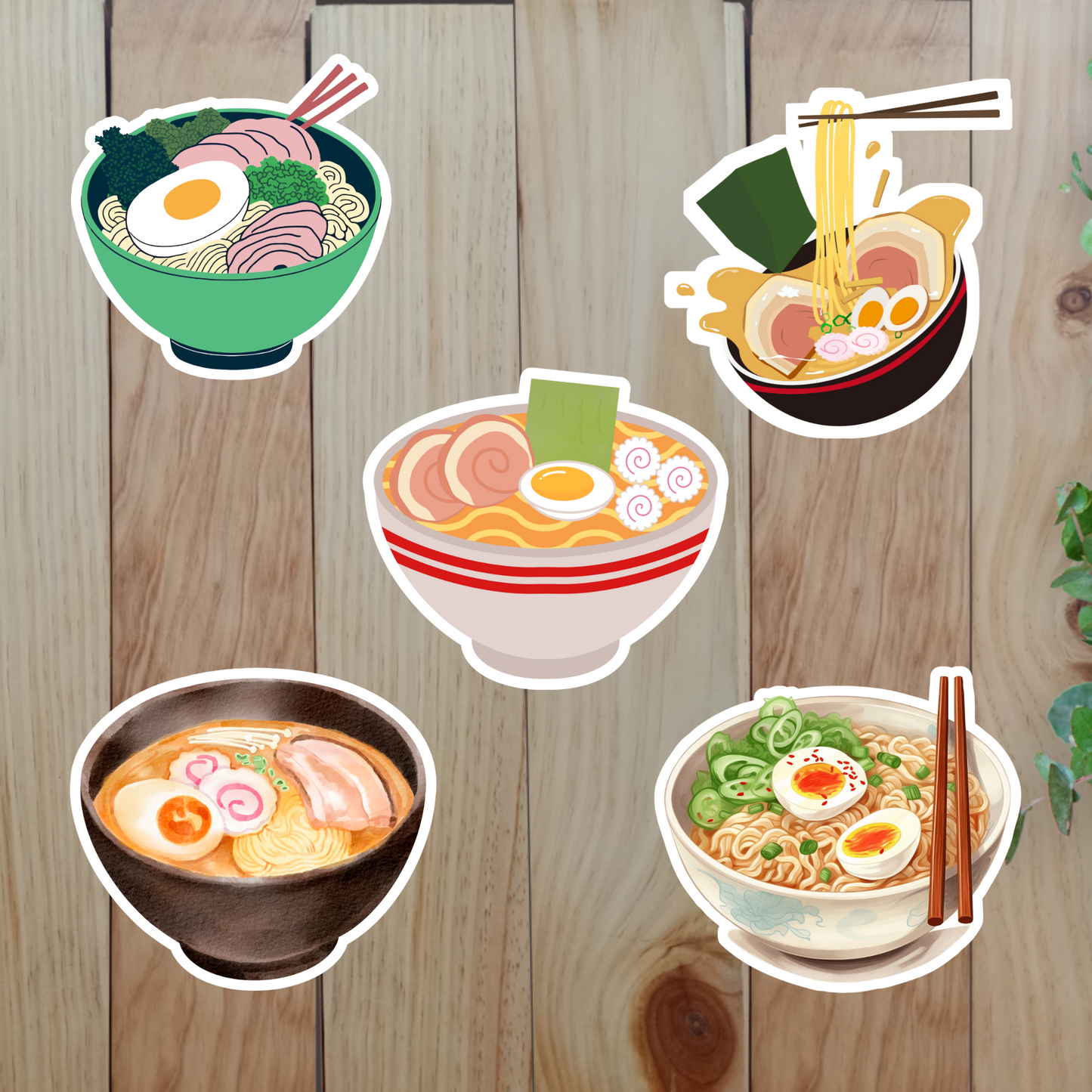 Ramen Stickers (20-Piece) Sunny Sky Studio