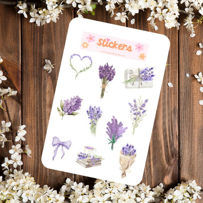 Lavender Sticker Sheet Sunny Sky Studio