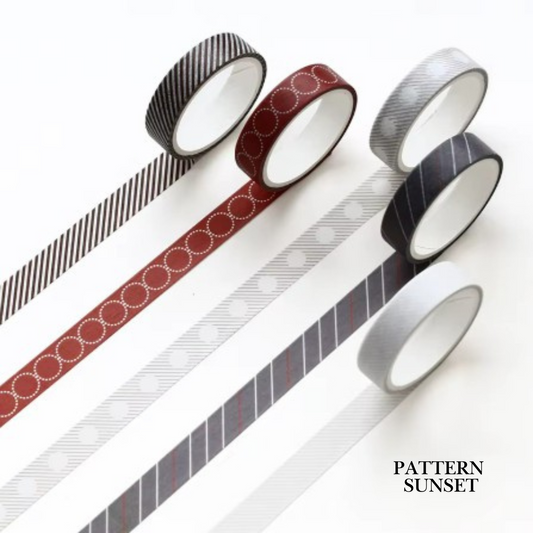 Pattern Sunset - 5 Rolls Washi Tape Set