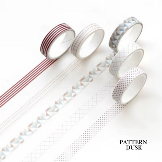 Pattern Dusk - 5 Rolls Washi Tape Set